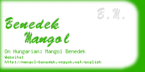 benedek mangol business card